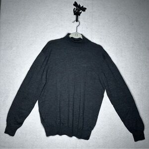 Paul Fredrick Extra Fine Merino Wool Sweater – Charcoal Gray – Size M